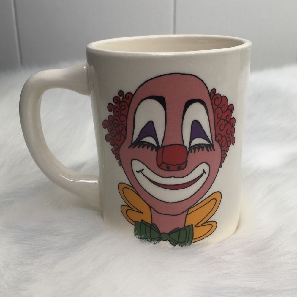Vintage Zen Smiling Clown Small Coffee Tea Mug Cup